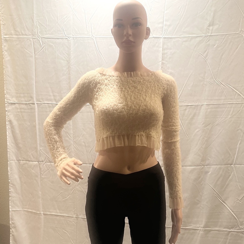 Zara cream cropped top